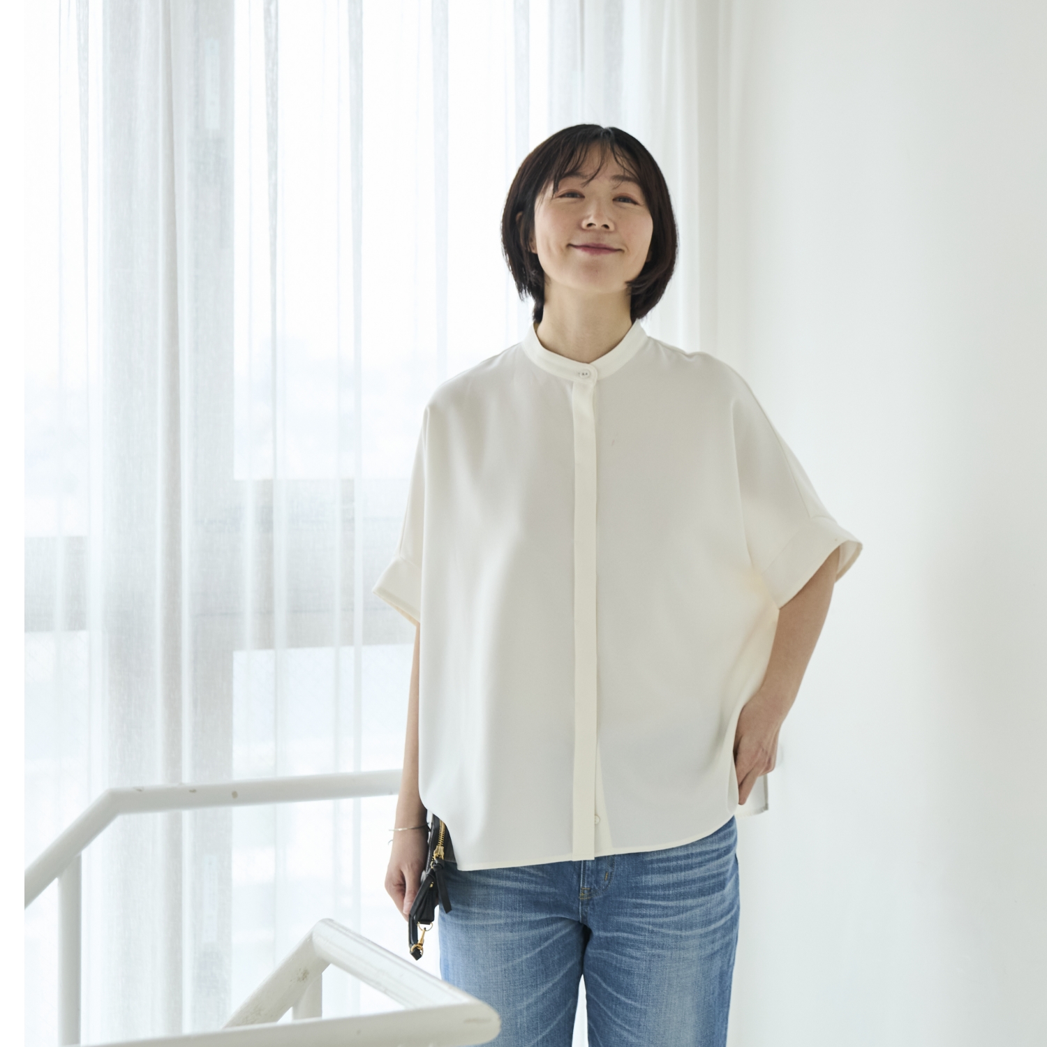 Kilka/蒸れ知らずですぐ乾くきれいめ比翼ブラウス